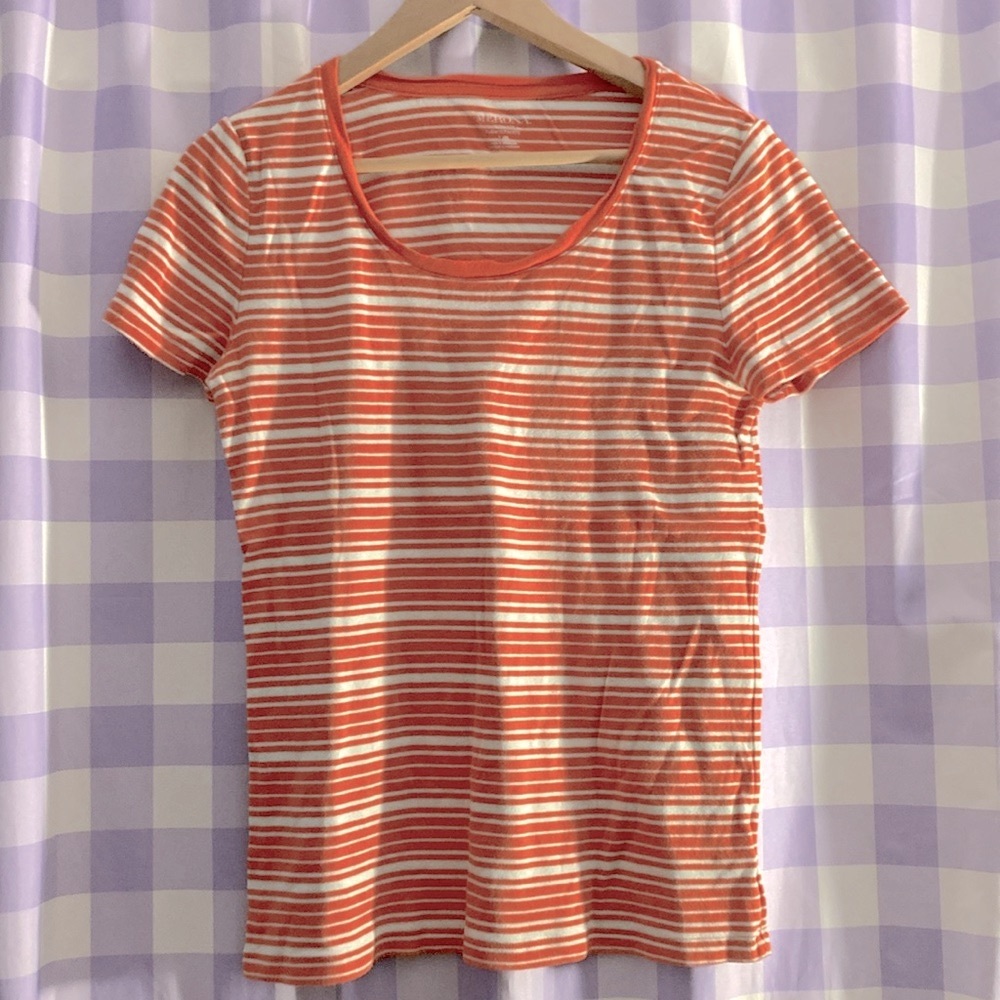 Orange Striped T-Shirt Merona Large